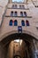 Fortress entrance city medieval center of Narbonne france