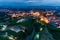 Fortress Klodzko in the evening aerial view