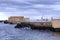 Fortress Koules Castello a Mare at the old Venetian port in Heraklion city at sunset time with cloudy sky