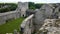 Fortress Philippe Auguste in ruins in the medieval village of Yevre chatel