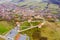 Fortress Rupea in Transylvania. Saxon peasant walled castle between Brasov and Sighisoara