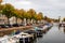 The fortress with ships in the medieval town of Brielle in Holland.