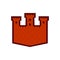 Fortress sign logo. Castle Tower symbol. Old outpost icon