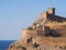 Fortress at sudak black sea cost panorama