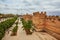 Fortress wall, road and pavement, Taroudant