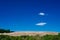 Fortress wall under blue sky at Jiayu Pass, in Jiayuguan, China