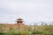 Fortress wall and watchtower at the historical site of Yang Pass, in Yangguan, Gansu, China