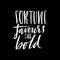 Fortune favours the bold. Hand drawn lettering proverb. Vector typography design. Handwritten inscription.