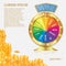 Fortune spinning wheel. Gambling concept, win jackpot in casino