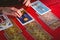 Fortune teller using tarot cards