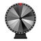 Fortune wheel. Black and white lucky spin with red arrow.