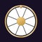 fortune wheel gold template with white empty segments