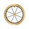 fortune wheel gold template with white empty segments