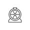 Fortune wheel line outline icon