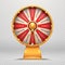 Fortune wheel. Turning roulette 3d wheels lucky lottery game gambling symbol isolated illustration
