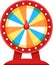 Fortune wheels, lucky spinning roulette, casino spin game. Colorful prize wheel, lottery prize roulettes games, money