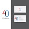 Forty number company Logo and business card template