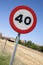 Forty Speed Sign