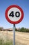 Forty Speed Sign
