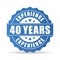 Forty years experience vector icon