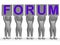 Forum Banners Means Online Conversations And