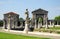 Forum Boarium seen from outside the island Memmia in Prato della Valle in Padua in the Veneto (Italy)