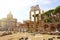 Forum of Caesar and the Temple of Venus Genetrix in Rome, Italy. Architecture and landmark of Antique Rome