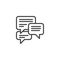 Forum chat comment outline icon