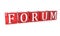 Forum Cube text on white background