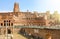 Forum and Market of Trajan in Rome, Italy. Famous old Trajan Forum is one of the main tourist attractions in the city.