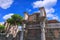 The Forum of Nerva in Rome, Italy: view of the perimeter wall of the Forum and the `Colonnacce`.