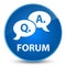 Forum (question answer bubble icon) elegant blue round button