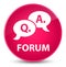 Forum (question answer bubble icon) elegant pink round button