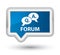 Forum (question answer bubble icon) prime blue banner button