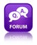 Forum (question answer bubble icon) special purple square button