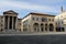 Forum square in the Croatia town of Pula with ancient temple of Augustus built during the 1st century BC