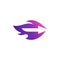 Forward Arrow Purple Flame Fire Quick Fast Speed Logo