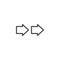 Forward arrows line icon