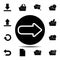 Forward and back or undo in circle, arrow icon. Simple glyph vector element of web, minimalistic icons set for UI and UX, website