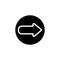 Forward and back or undo icon in circle, arrow icon. Simple glyph, flat vector of Web icons for UI and UX, website or mobile