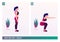 Forward Lunge exercise, Woman workout fitness, aerobic and exercises. Vector Illustration.