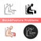 Forward tilted sitting position icon