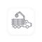 Forwarder line icon, logging truck