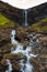 Fossa Waterfall on island Bordoy in the Faroe Islands