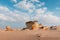 Fossil dunes landscape of formations of wind-swept sand in Abu Dhabi UAE