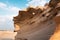 Fossil dunes landscape of formations of wind-swept sand in Abu Dhabi UAE