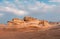 Fossil dunes landscape of formations of wind-swept sand in Abu Dhabi UAE