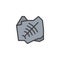 Fossil trilobite imprint filled outline icon