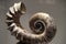 Fossilized ancient ammonite