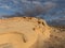 Fossilized sand in the Canary dessert on the Canary Islands.